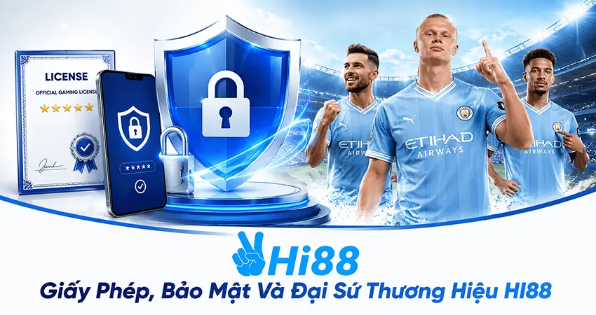 Giấy phép bảo mật và đại sứ thương hiệu HI88