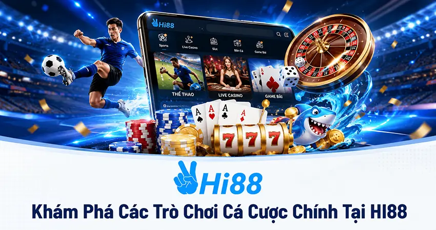 Khám phá các trò chơi cá cược chính tại HI88